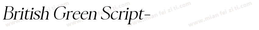 British Green Script字体转换